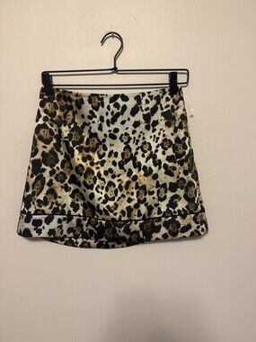 ALEXIS Leopard Print Mini Skirt XS High Rise Animal Print $595